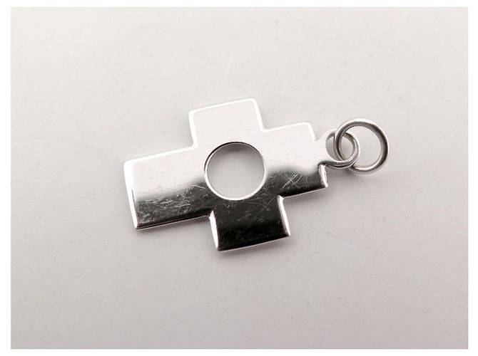 PENDENTE DINH VAN CROIX PERCEE ORO BIANCO 18K 2.8G WHITE GOLD CHARM PENDANT Argento - vista 10
