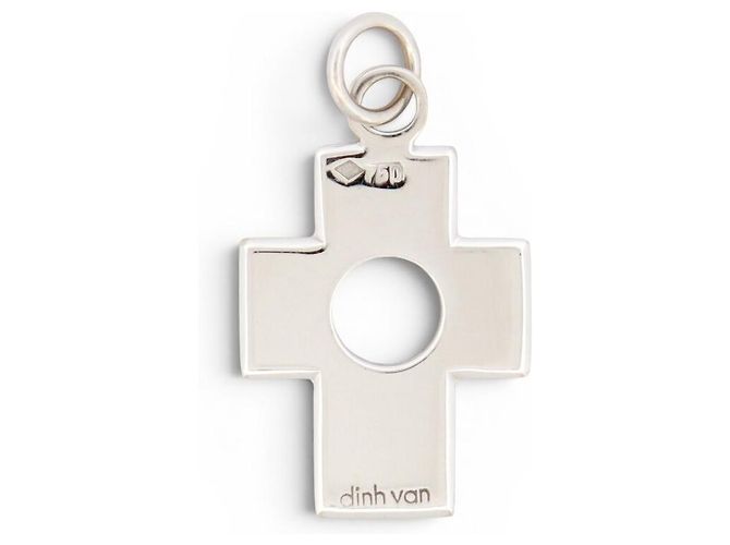 PENDENTE DINH VAN CROIX PERCEE ORO BIANCO 18K 2.8G WHITE GOLD CHARM PENDANT Argento - vista 2