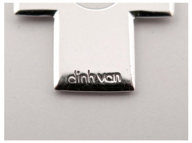 PENDENTE DINH VAN CROIX PERCEE ORO BIANCO 18K 2.8G WHITE GOLD CHARM PENDANT Argento - vista 7