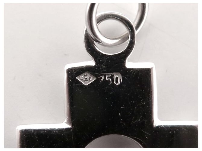 PENDENTE DINH VAN CROIX PERCEE ORO BIANCO 18K 2.8G WHITE GOLD CHARM PENDANT Argento - vista 8