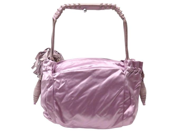 POCHETTE BOTTEGA VENETA 115808 SATIN ROSE VINTAGE - vista 2