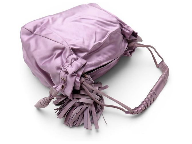 POCHETTE BOTTEGA VENETA 115808 SATIN ROSE VINTAGE - vista 4