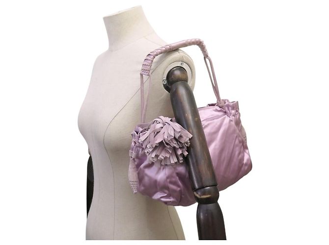 POCHETTE BOTTEGA VENETA 115808 SATIN ROSE VINTAGE - vista 5