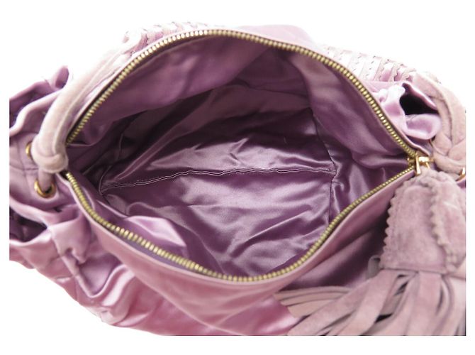 POCHETTE BOTTEGA VENETA 115808 SATIN ROSE VINTAGE - vista 6
