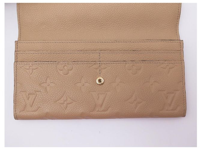 NEUER LOUIS VUITTON MONOGRAM EMPREINTE LEDERGELDBÖRSE Beige - Ansicht 10
