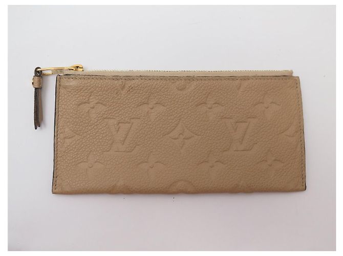 NEUER LOUIS VUITTON MONOGRAM EMPREINTE LEDERGELDBÖRSE Beige - Ansicht 12