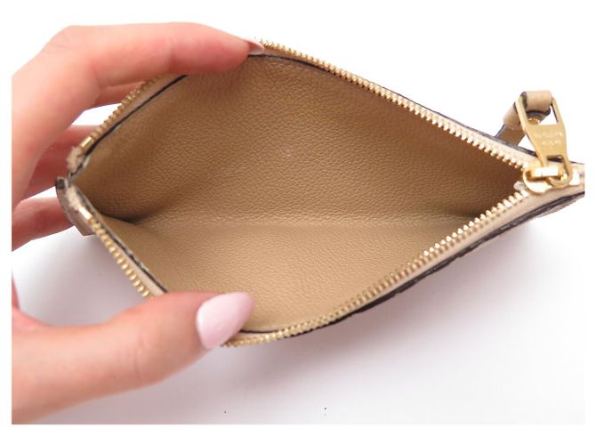NEUER LOUIS VUITTON MONOGRAM EMPREINTE LEDERGELDBÖRSE Beige - Ansicht 15