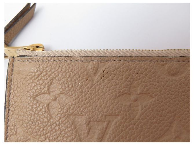 NEUER LOUIS VUITTON MONOGRAM EMPREINTE LEDERGELDBÖRSE Beige - Ansicht 19