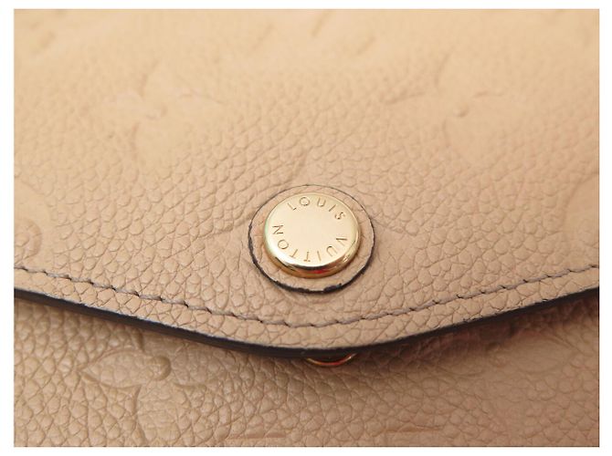 NEUER LOUIS VUITTON MONOGRAM EMPREINTE LEDERGELDBÖRSE Beige - Ansicht 8