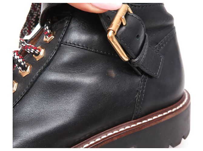 BOTAS DE COMBATE LOUIS VUITTON TERRITORY 1A4FNZ 38.5 RANGERS SHOES Negro - vista 12