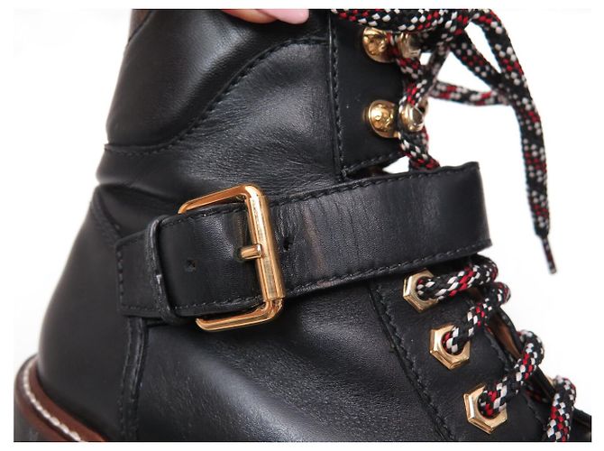 BOTAS DE COMBATE LOUIS VUITTON TERRITORY 1A4FNZ 38.5 RANGERS SHOES Negro - vista 14