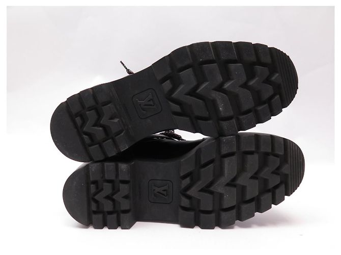 BOTAS DE COMBATE LOUIS VUITTON TERRITORY 1A4FNZ 38.5 RANGERS SHOES Negro - vista 6