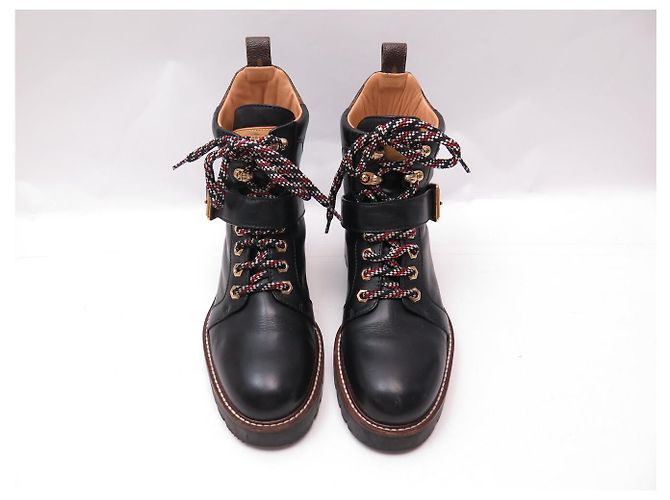 BOTAS DE COMBATE LOUIS VUITTON TERRITORY 1A4FNZ 38.5 RANGERS SHOES Negro - vista 7