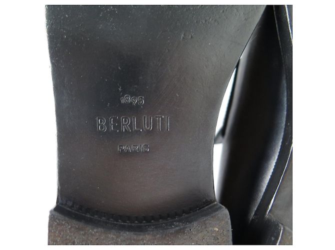 SCARPE BERLUTI ANDY DEMESURE 7.5 41.5 IN PELLE PATINATA CON FORME - vista 9