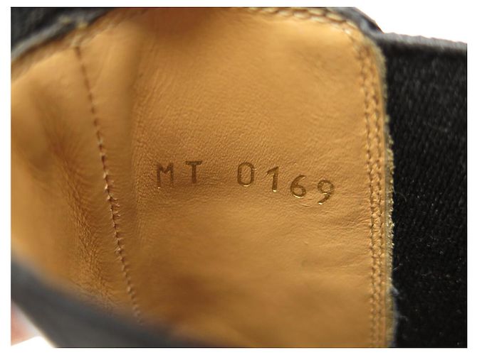 STIVALETTI LOUIS VUITTON CHELSEA LEAGUE 7 41 IN PELLE PATINATA Nero - vista 10