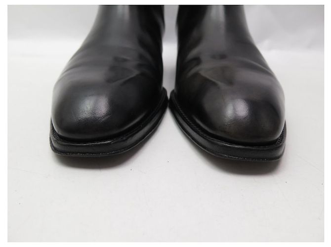 STIVALETTI LOUIS VUITTON CHELSEA LEAGUE 7 41 IN PELLE PATINATA Nero - vista 4