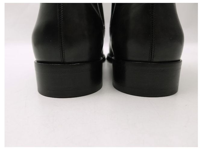 STIVALETTI LOUIS VUITTON CHELSEA LEAGUE 7 41 IN PELLE PATINATA Nero - vista 5