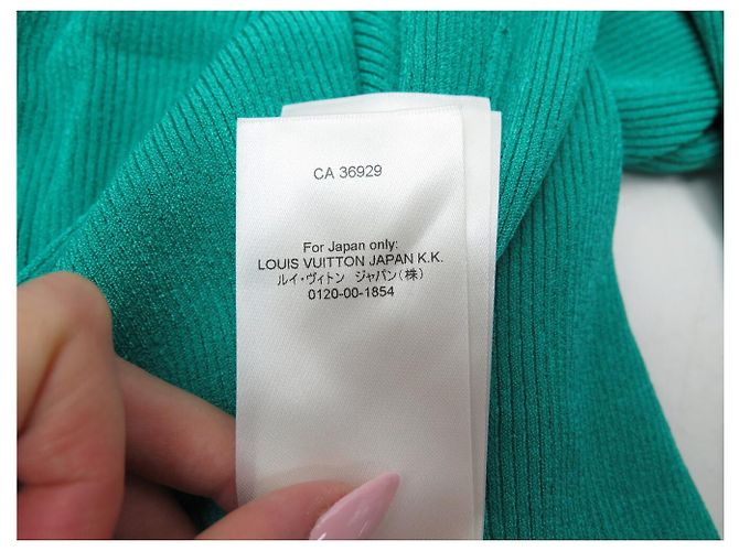 NEUER LOUIS VUITTON POLO FNKL32 S 36 SYNTHETIK GRÜNER SWEATSHIRT - Ansicht 11