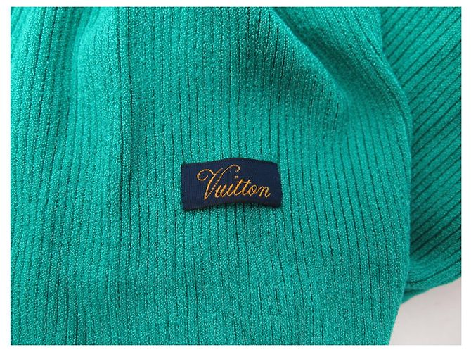 NEUER LOUIS VUITTON POLO FNKL32 S 36 SYNTHETIK GRÜNER SWEATSHIRT - Ansicht 13