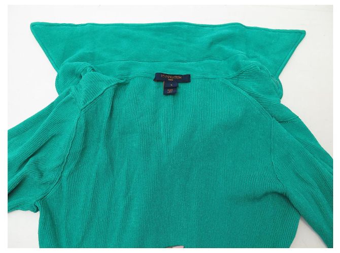 NEUER LOUIS VUITTON POLO FNKL32 S 36 SYNTHETIK GRÜNER SWEATSHIRT - Ansicht 4