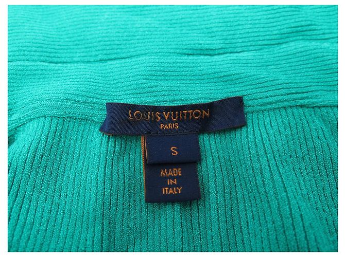 NEUER LOUIS VUITTON POLO FNKL32 S 36 SYNTHETIK GRÜNER SWEATSHIRT - Ansicht 5