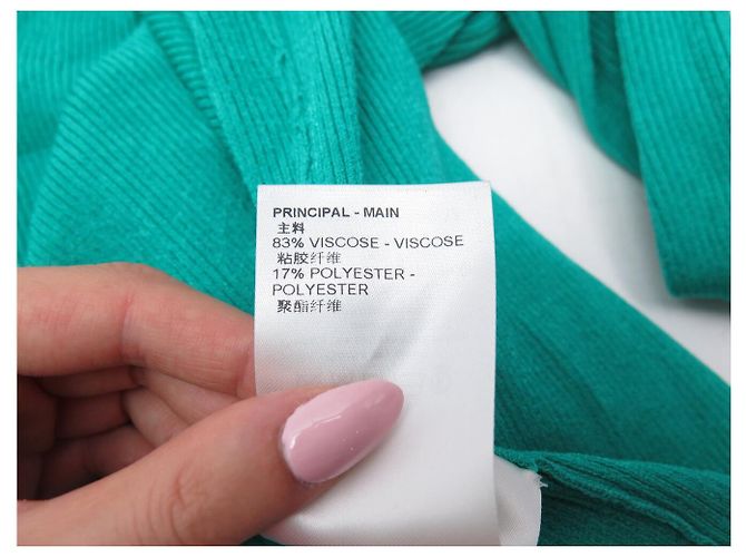 NEUER LOUIS VUITTON POLO FNKL32 S 36 SYNTHETIK GRÜNER SWEATSHIRT - Ansicht 7