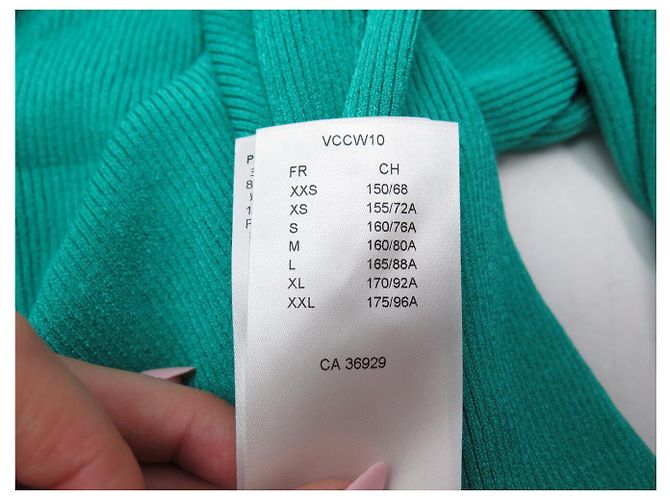 NEUER LOUIS VUITTON POLO FNKL32 S 36 SYNTHETIK GRÜNER SWEATSHIRT - Ansicht 8