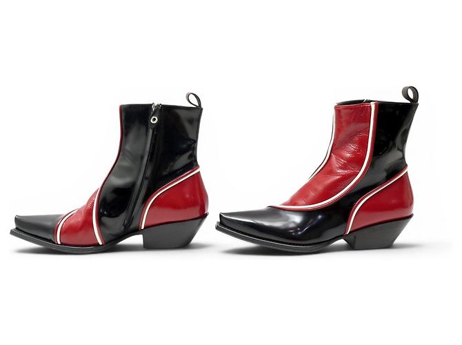 BOTAS ANKLE LOUIS VUITTON SANTIAG MATADOR 1A8CWF 38 COURO 1600E - vista 2