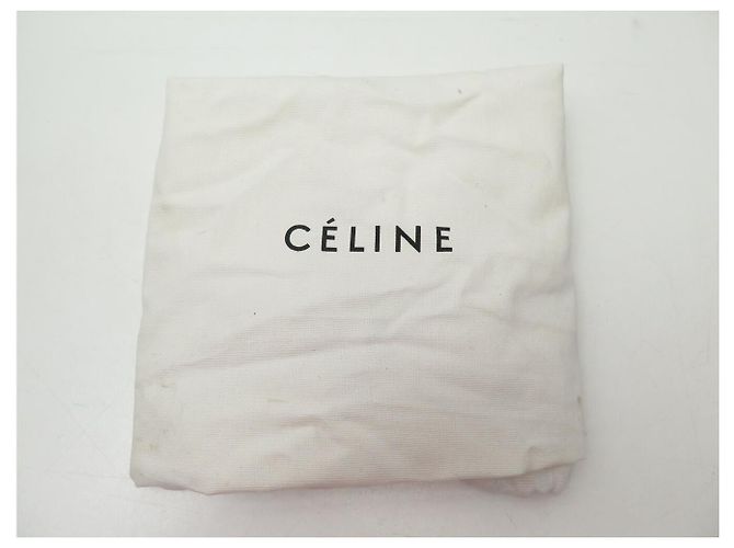 Céline NUOVO CELINE LUGGAGE MICRO PELLE NERA E TELA AZZURRO BEIGE HAND BAG - vista 16
