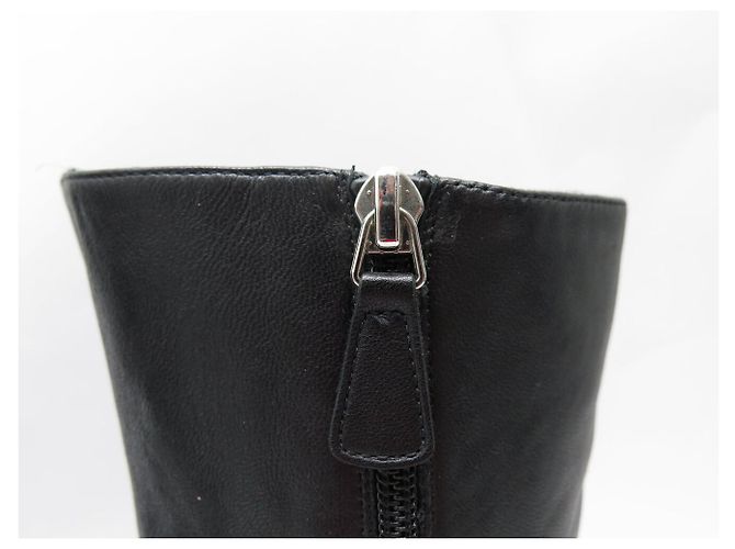 BOTINES CHANEL G29984 38 BOTAS DE CUERO NEGRO - vista 10