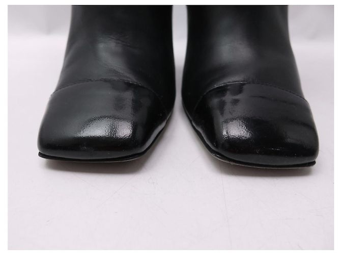 BOTINES CHANEL G29984 38 BOTAS DE CUERO NEGRO - vista 4