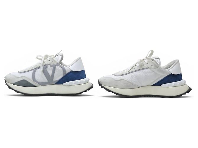 SNEAKERS VALENTINO GARAVANI NETRUNNER 42 TELA CAMELLO LOGO - vista 2