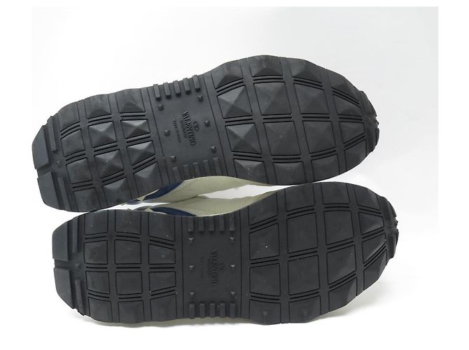 SNEAKERS VALENTINO GARAVANI NETRUNNER 42 TELA CAMELLO LOGO - vista 4