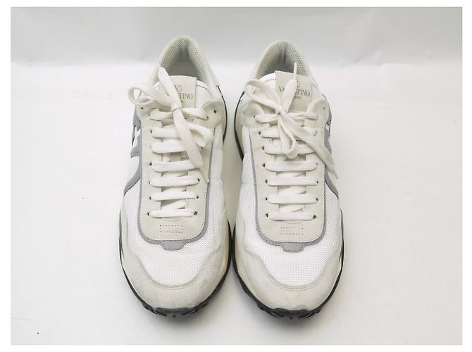 SNEAKERS VALENTINO GARAVANI NETRUNNER 42 TELA CAMELLO LOGO - vista 6