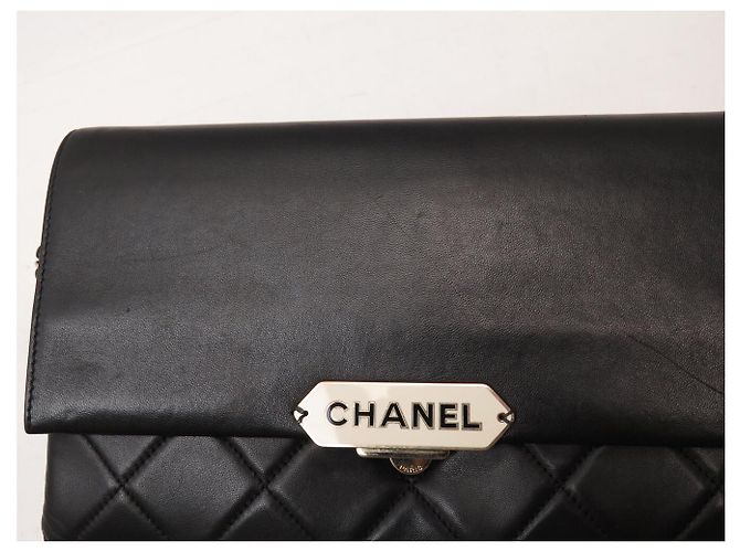 BORSA CHANEL SINGLE FLAP PELLE MATELASSÉ CHIUSURA 2 WAY Nero - vista 14