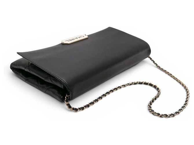 BORSA CHANEL SINGLE FLAP PELLE MATELASSÉ CHIUSURA 2 WAY Nero - vista 4