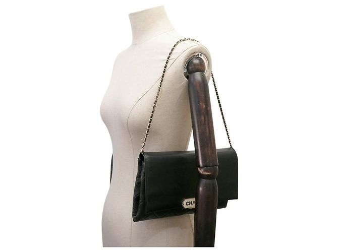 BORSA CHANEL SINGLE FLAP PELLE MATELASSÉ CHIUSURA 2 WAY Nero - vista 5