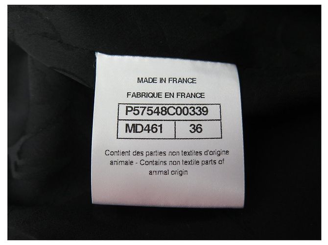 CHANEL Blouson-Jacke aus Lammleder mit Tweed-Besatz 36 S LEATHER COAT Schwarz - Ansicht 12