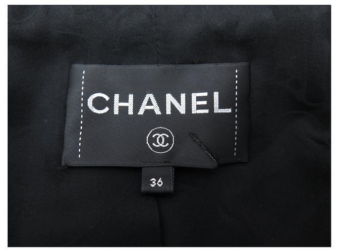 CHANEL Blouson-Jacke aus Lammleder mit Tweed-Besatz 36 S LEATHER COAT Schwarz - Ansicht 13