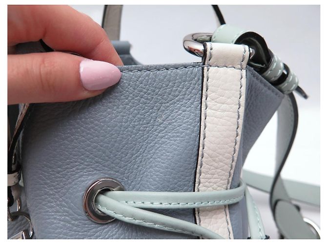 NUOVA BORSA LANCEL PREMIER FLIRT PM PELLE BLU GLACIER EDIZIONE LIMITATA - vista 17