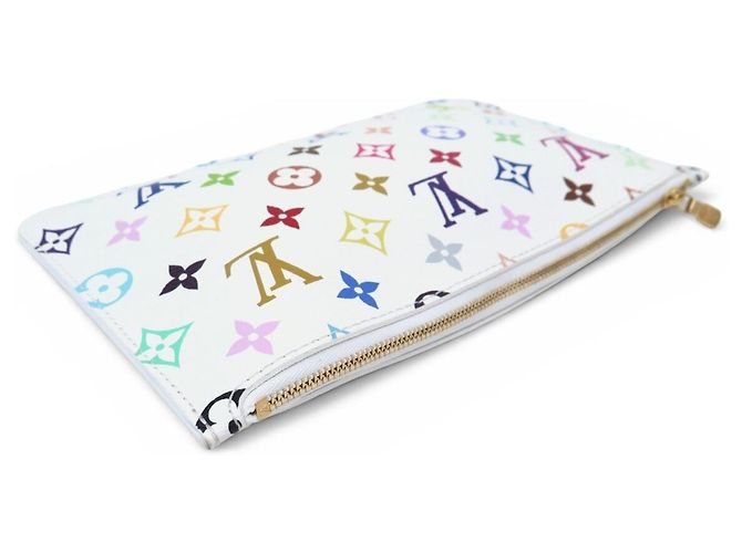 NUOVA POCHETTE LOUIS VUITTON PR SAC NEVERFULL MONOGRAM CANVAS MURAKAMI POUCH BAG Multicolore - vista 4