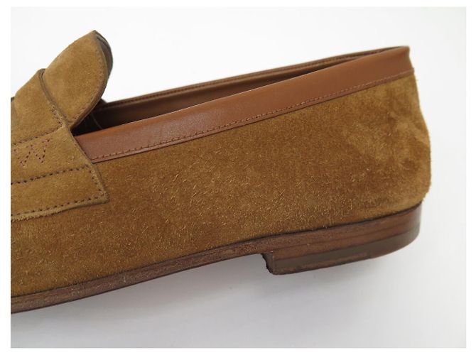 SCARPE JM WESTON MOCASSINS 281 LE MOC 9C 43 CAMELLO SCAMOSCIO Cammello - vista 12