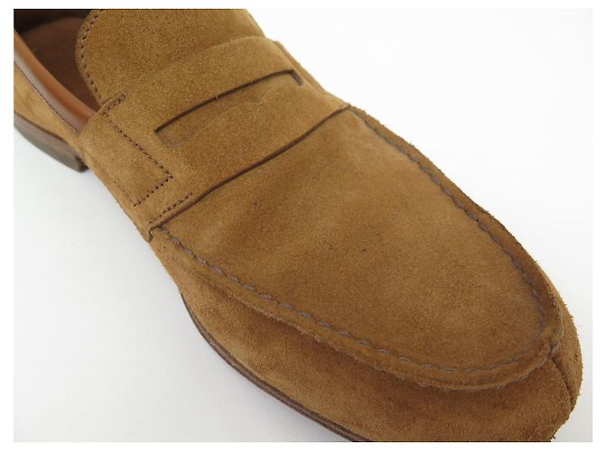 SCARPE JM WESTON MOCASSINS 281 LE MOC 9C 43 CAMELLO SCAMOSCIO Cammello - vista 14
