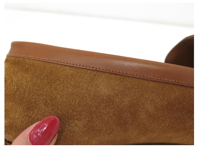 SCARPE JM WESTON MOCASSINS 281 LE MOC 9C 43 CAMELLO SCAMOSCIO Cammello - vista 15
