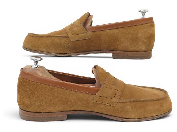 SCARPE JM WESTON MOCASSINS 281 LE MOC 9C 43 CAMELLO SCAMOSCIO Cammello - vista 2