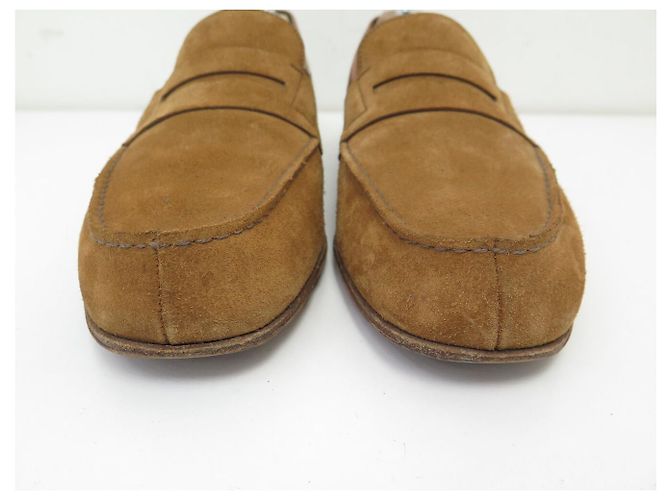 SCARPE JM WESTON MOCASSINS 281 LE MOC 9C 43 CAMELLO SCAMOSCIO Cammello - vista 4