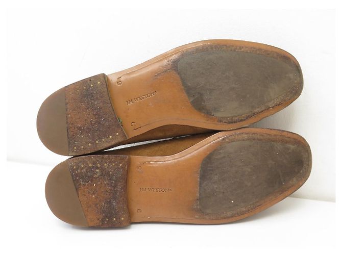SCARPE JM WESTON MOCASSINS 281 LE MOC 9C 43 CAMELLO SCAMOSCIO Cammello - vista 6