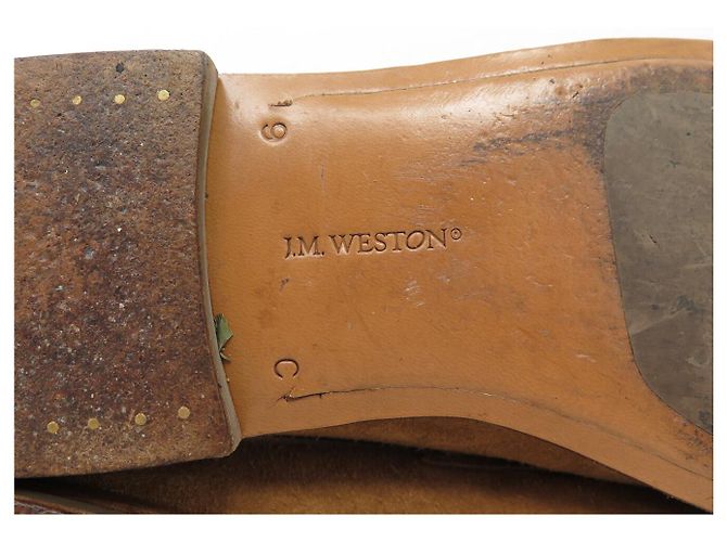 SCARPE JM WESTON MOCASSINS 281 LE MOC 9C 43 CAMELLO SCAMOSCIO Cammello - vista 7