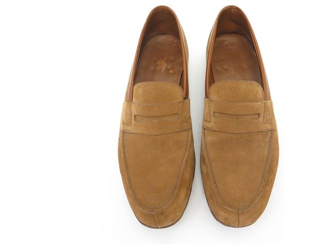 SCARPE JM WESTON MOCASSINS 281 LE MOC 9C 43 CAMELLO SCAMOSCIO Cammello - vista 8