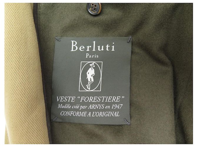 GIACCA BERLUTI X ARNYS FORESTIERE L 54 IN VELLUTO DI COTONE BEIGE - vista 5